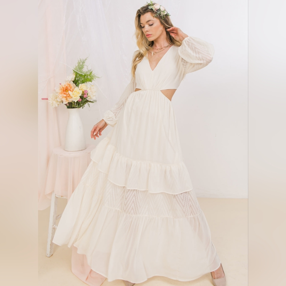LOVECOLETTE WOVEN MAXI DRESS SIZE S